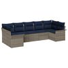 vidaXL Ensemble de canap&eacute; de jardin 7 pcs Gris Poly rotin