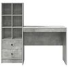vidaXL Bureau avec tiroir 2 pcs Gris b&eacute;ton