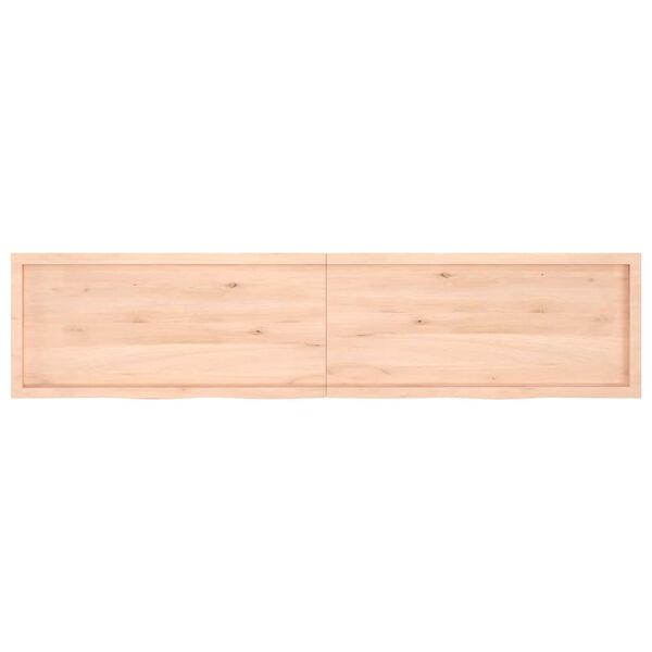 vidaXL Dessus de table 220x50x(2-6) cm bois de ch&ecirc;ne massif non trait&eacute;
