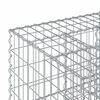 vidaXL Lit sur&eacute;lev&eacute; gabion Argent&eacute; 60 x 60 x 40 cm Acier galvanis&eacute;