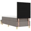 vidaXL Lit &agrave; ressorts avec matelas Taupe 80 x 200 cm tissu