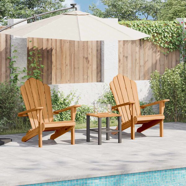 vidaXL Chaises Adirondack de jardin 2 pcs Marron 77 x 78 x 95 cm