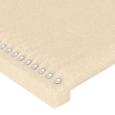 vidaXL Cadre de lit avec tête de lit Crème 140x190 cm Tissu
