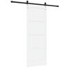 vidaXL Porte coulissante Blanc et Noir 78 x 202 cm Pin massif