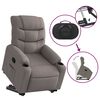 vidaXL Fauteuil inclinable taupe tissu