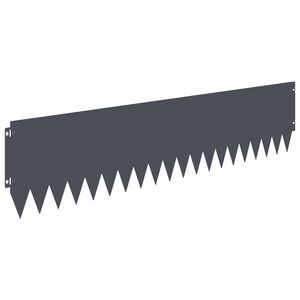 vidaXL Bordure de Pelouse 10 pcs 103 x 25 cm Acier Anthracite