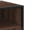 vidaXL Meuble TV ch&ecirc;ne marron 91x40x46 cm bois d'ing&eacute;nierie et m&eacute;tal