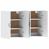 vidaXL Armoires murales 2 pcs blanc bois d'ing&eacute;nierie