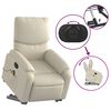 vidaXL Fauteuil inclinable de massage &eacute;lectrique cr&egrave;me similicuir