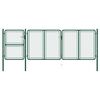vidaXL Portail de jardin en acier vert 400 x 125 cm