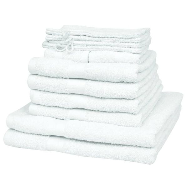 vidaXL Serviette pour maison 12 pcs Coton 500 gsm Blanc