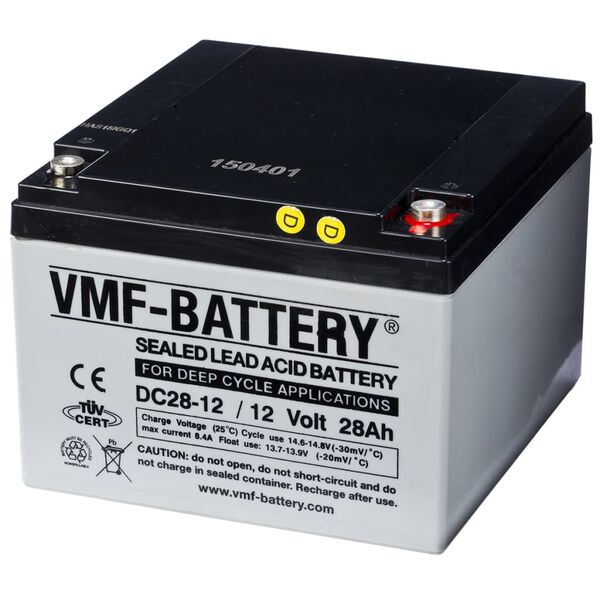 VMF Batterie &agrave; cycle profond AGM 12 V 28 Ah DC28-12
