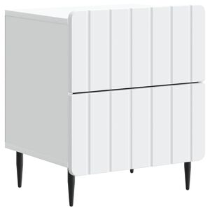 vidaXL Cabinet de chevet Blanc 43 x 34,5 x 49,5 cm Bois d'ing&eacute;nierie