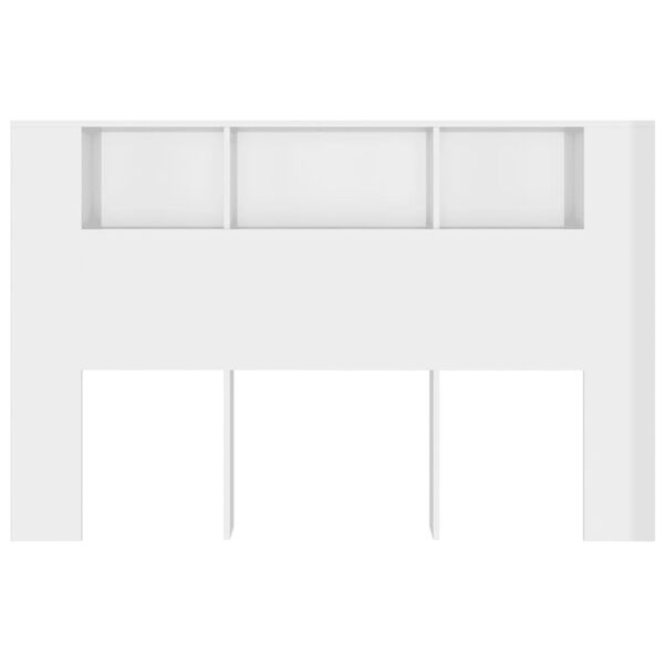 vidaXL Armoire de tête de lit Blanc brillant 160x18,5x104,5 cm