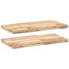 vidaXL &Eacute;tag&egrave;res flottantes 2 pcs 60x40x4 cm acacia massif non trait&eacute;