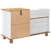 vidaXL Banc de rangement avec tiroir ASKIM Blanc 100 x 39 x 62 cm