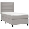 vidaXL Sommier &agrave; lattes de lit avec matelas Gris clair 80x200 cm Tissu