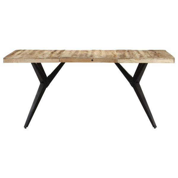 vidaXL Table à manger 160x80x76 cm Bois de manguier brut
