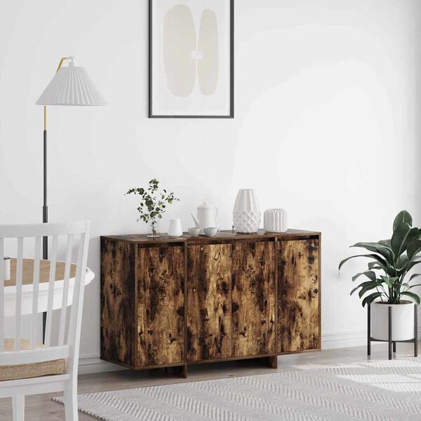 vidaXL Buffet Ch&ecirc;ne fum&eacute; 120 x 41 x 75 cm Bois d'ing&eacute;nierie