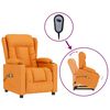 vidaXL Fauteuil de massage Jaune fonc&eacute; Tissu