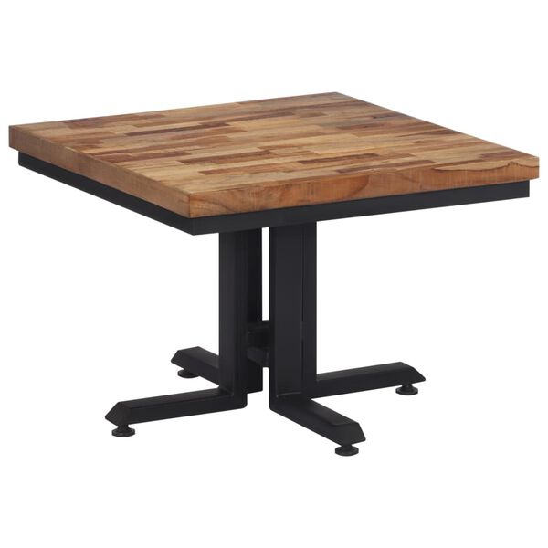 vidaXL Table basse 55x55x40 cm teck de r&eacute;cup&eacute;ration massif