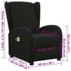vidaXL Fauteuil électrique de massage Noir Tissu