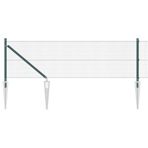 vidaXL Cl&ocirc;ture en fil soud&eacute; avec pointes 10 x 0,8 m (L x H)