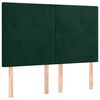 vidaXL Cadre de lit sans matelas vert fonc&eacute; 140x190 cm velours