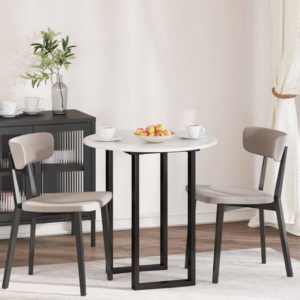 vidaXL Plateau de table Blanc brillant 70 x 70 x 1,5 cm