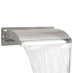 vidaXL Cascade de piscine avec LED Acier Inox 304 51 x 26 x 13 cm