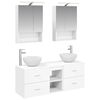 vidaXL Ensemble de mobilier de salle de bain 5 pc Blanc