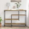 vidaXL Table Console avec &eacute;tag&egrave;re ch&ecirc;ne artisanal 100 x 35 x 75 cm