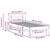 vidaXL Cadre de lit avec t&ecirc;te de lit Brun cire 75 x 190 cm Pin massif