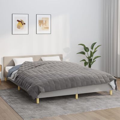 vidaXL Couverture lestée Gris 200x225 cm 9 kg Tissu