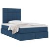 vidaXL Lit avec rangement et matelas Bleu 120 x 200 cm Polyester