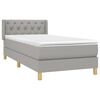 vidaXL Sommier &agrave; lattes de lit avec matelas Gris clair 80x200 cm Tissu