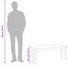 vidaXL Banc 110 cm blanc bois massif caoutchouc