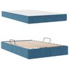 vidaXL Lit avec rangement et matelas Bleu fonc&eacute; 120 x 200 cm Velours