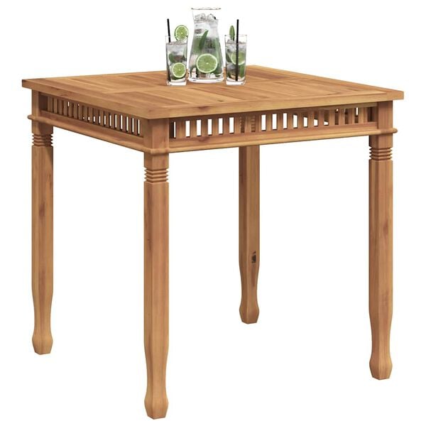 vidaXL Table &agrave; d&icirc;ner de jardin 80x80x80 cm Bois de teck solide