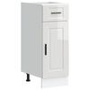 vidaXL Armoire de cuisine Porto blanc brillant bois ing&eacute;nierie