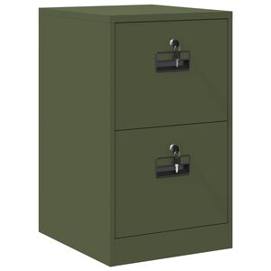 vidaXL Cabinet de Dossier avec tiroir Vert olive 44 x 50 x 106.5 cm