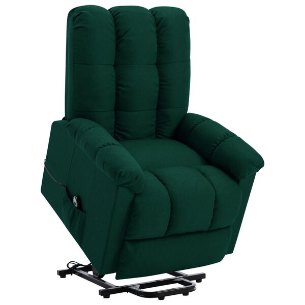 vidaXL Fauteuil Vert fonc&eacute; Tissu