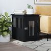 vidaXL Meuble de cage pour chiens noir 45x62x59 cm bois d'ingénierie
