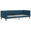 vidaXL Lit de jour avec lit gigogne et matelas bleu 90x200 cm velours