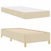 vidaXL Cadre de lit avec matelas Cr&egrave;me 90 x 200 cm tissu