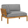 vidaXL Ensemble de Canap&eacute;s Gris 133 x 92 x 69 cm Bois d'Acacia Massif