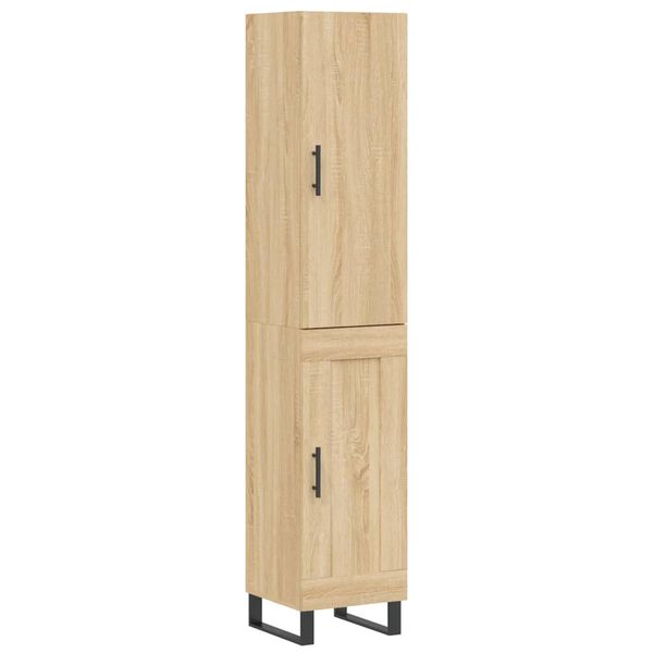 vidaXL Buffet haut Ch&ecirc;ne sonoma 34,5x34x180 cm Bois d'ing&eacute;nierie