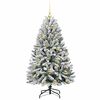 vidaXL Sapin de No&euml;l artificiel Vert et blanc 120 cm PVC et m&eacute;tal