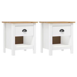 vidaXL Tables de chevet 2 pcs Hill 46x35x49,5 cm Bois de pin solide