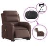 vidaXL Fauteuil inclinable de massage &eacute;lectrique marron similicuir